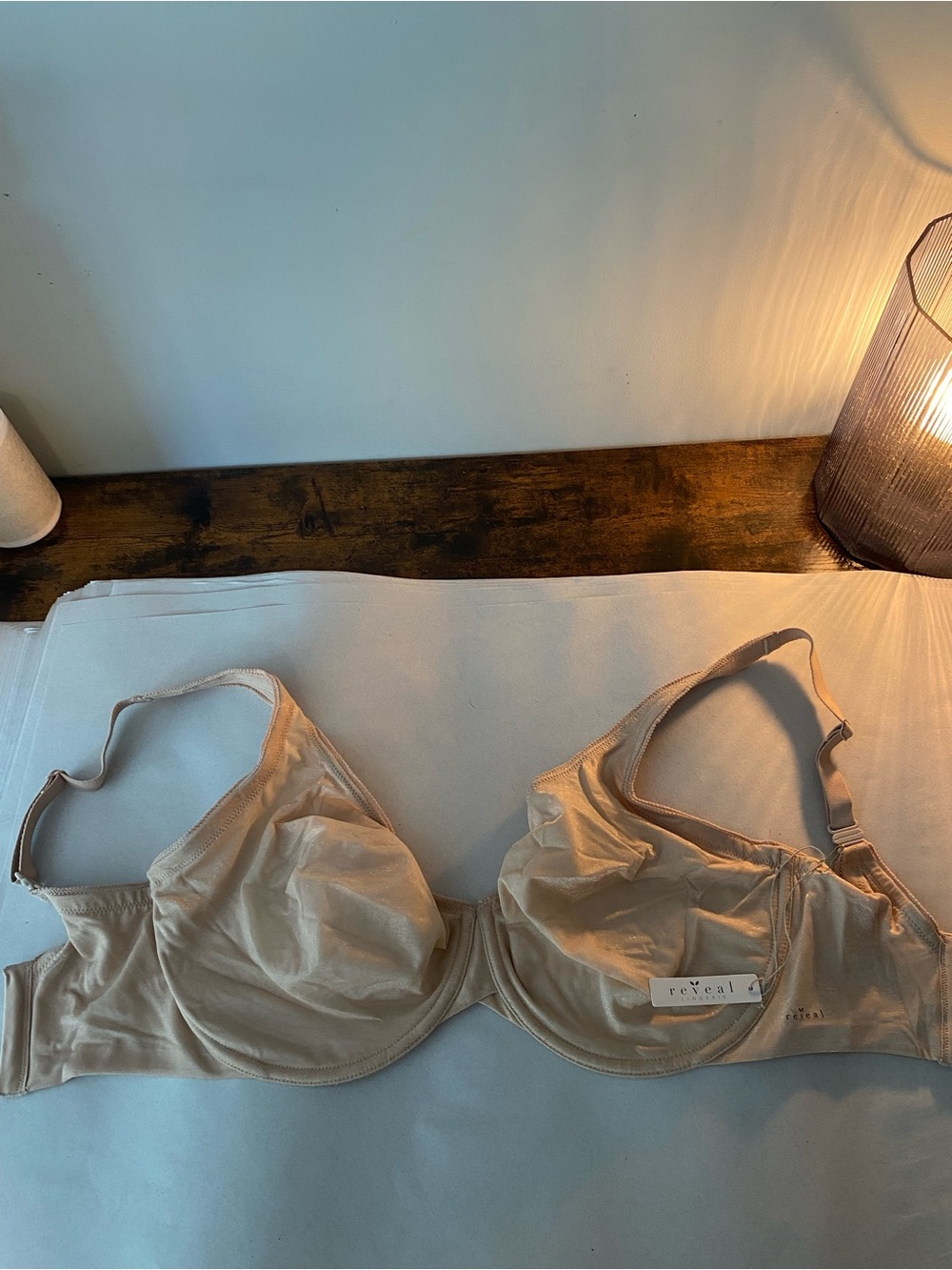 Reveal Beige Unlined Glisenette Demi Bra